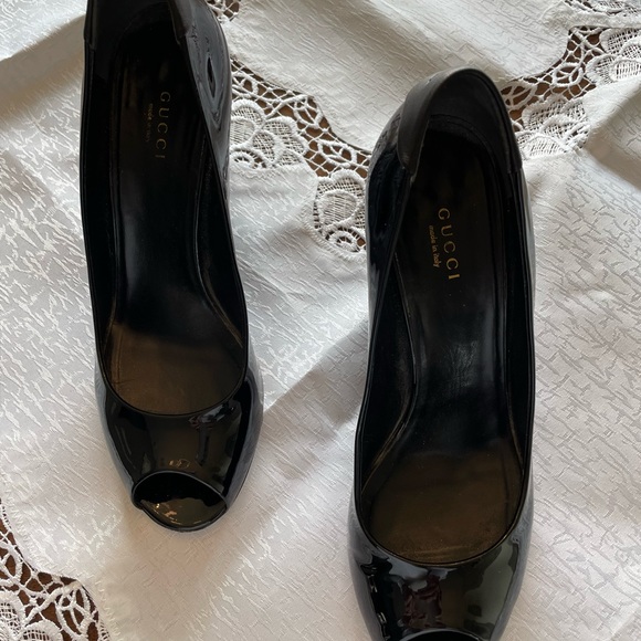 Gucci, Black Patent, Wedges - Picture 2 of 7